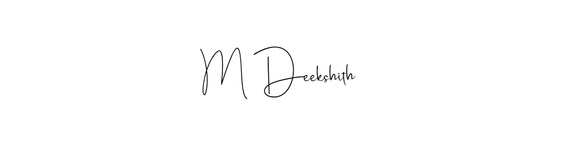 See photos of M Deekshith official signature by Spectra . Check more albums & portfolios. Read reviews & check more about Andilay-7BmLP font. M Deekshith signature style 4 images and pictures png