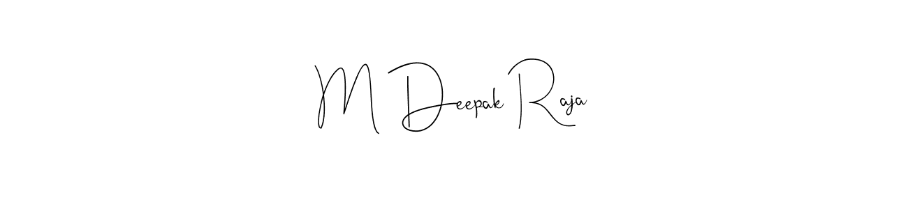 How to make M Deepak Raja signature? Andilay-7BmLP is a professional autograph style. Create handwritten signature for M Deepak Raja name. M Deepak Raja signature style 4 images and pictures png