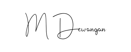 Stand out with a creative autograph for M Dewangan. The Andilay-7BmLP styling blends modern aesthetics with classic signature flourishes. M Dewangan signature style 4 images and pictures png