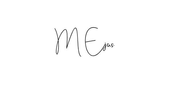 How to make M Ejas name signature. Use Andilay-7BmLP style for creating short signs online. This is the latest handwritten sign. M Ejas signature style 4 images and pictures png