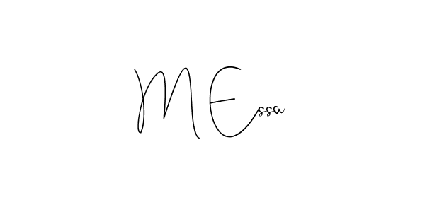 How to make M Essa signature? Andilay-7BmLP is a professional autograph style. Create handwritten signature for M Essa name. M Essa signature style 4 images and pictures png