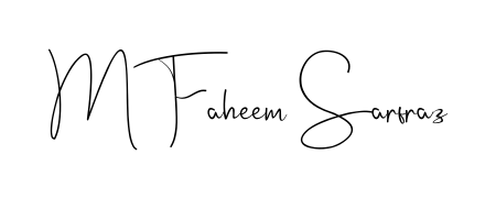 Make a beautiful signature design for name M Faheem Sarfraz. Use this online signature maker to create a handwritten signature for free. M Faheem Sarfraz signature style 4 images and pictures png