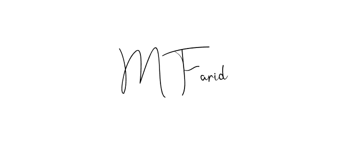 Also You can easily find your signature by using the search form. We will create M Farid name handwritten signature images for you free of cost using Andilay-7BmLP sign style. M Farid signature style 4 images and pictures png