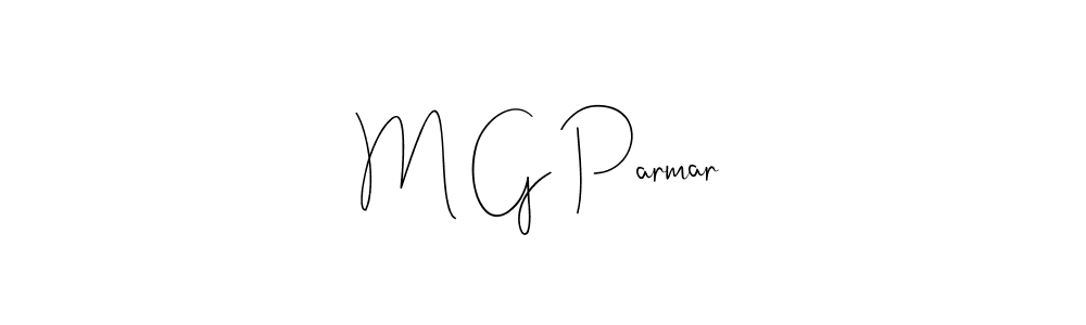 How to make M G Parmar signature? Andilay-7BmLP is a professional autograph style. Create handwritten signature for M G Parmar name. M G Parmar signature style 4 images and pictures png