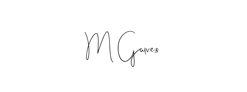 Make a beautiful signature design for name M Galvez. With this signature (Andilay-7BmLP) style, you can create a handwritten signature for free. M Galvez signature style 4 images and pictures png