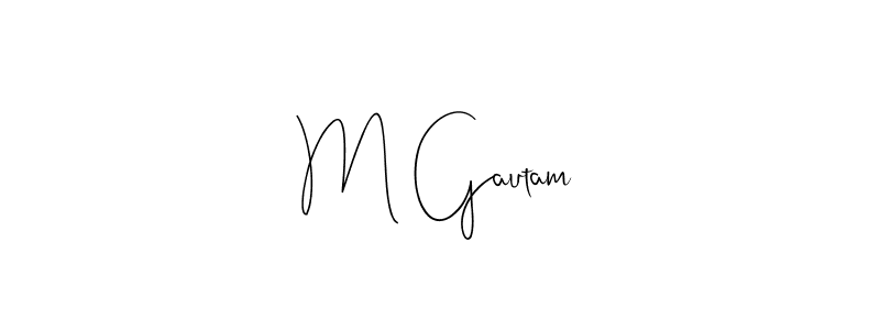 You should practise on your own different ways (Andilay-7BmLP) to write your name (M Gautam) in signature. don't let someone else do it for you. M Gautam signature style 4 images and pictures png