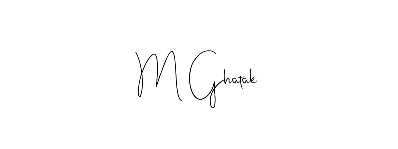 Make a beautiful signature design for name M Ghatak. Use this online signature maker to create a handwritten signature for free. M Ghatak signature style 4 images and pictures png