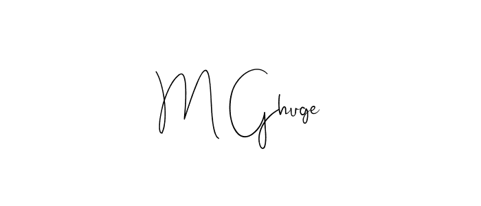 The best way (Andilay-7BmLP) to make a short signature is to pick only two or three words in your name. The name M Ghuge include a total of six letters. For converting this name. M Ghuge signature style 4 images and pictures png