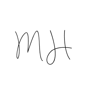 if you are searching for the best signature style for your name M H. so please give up your signature search. here we have designed multiple signature styles  using Andilay-7BmLP. M H signature style 4 images and pictures png