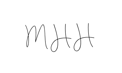 How to make M H H signature? Andilay-7BmLP is a professional autograph style. Create handwritten signature for M H H name. M H H signature style 4 images and pictures png