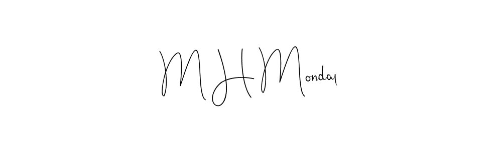 You should practise on your own different ways (Andilay-7BmLP) to write your name (M H Mondal) in signature. don't let someone else do it for you. M H Mondal signature style 4 images and pictures png