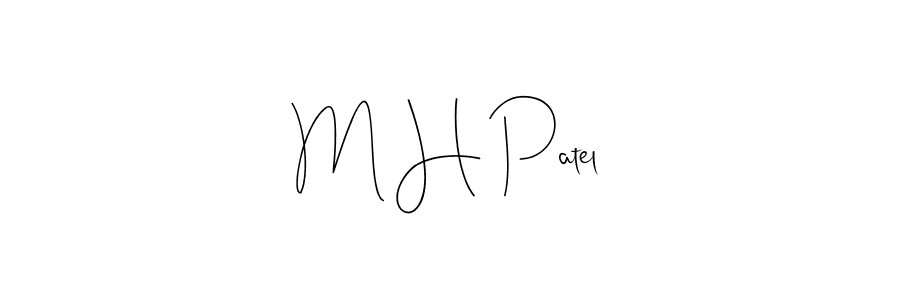 Make a beautiful signature design for name M H Patel. Use this online signature maker to create a handwritten signature for free. M H Patel signature style 4 images and pictures png