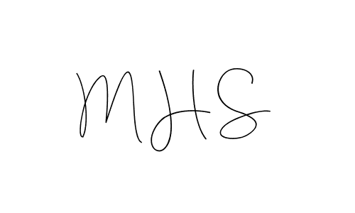 You should practise on your own different ways (Andilay-7BmLP) to write your name (M H S) in signature. don't let someone else do it for you. M H S signature style 4 images and pictures png
