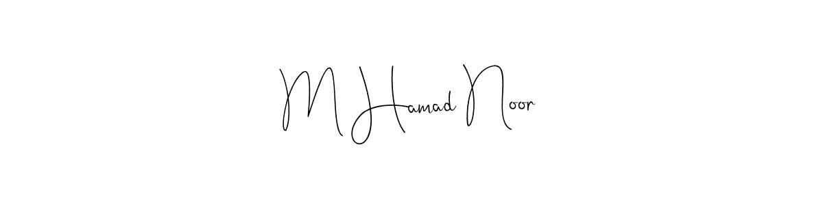 if you are searching for the best signature style for your name M Hamad Noor. so please give up your signature search. here we have designed multiple signature styles  using Andilay-7BmLP. M Hamad Noor signature style 4 images and pictures png