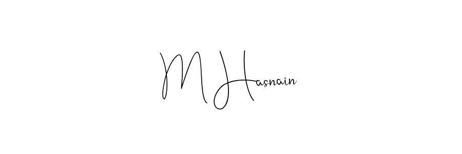 Make a beautiful signature design for name M Hasnain. Use this online signature maker to create a handwritten signature for free. M Hasnain signature style 4 images and pictures png