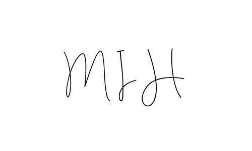 How to make M I H name signature. Use Andilay-7BmLP style for creating short signs online. This is the latest handwritten sign. M I H signature style 4 images and pictures png