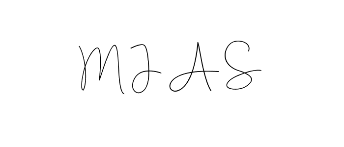 How to make M J A S name signature. Use Andilay-7BmLP style for creating short signs online. This is the latest handwritten sign. M J A S signature style 4 images and pictures png