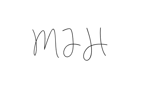 How to make M J H name signature. Use Andilay-7BmLP style for creating short signs online. This is the latest handwritten sign. M J H signature style 4 images and pictures png