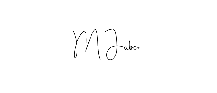 Use a signature maker to create a handwritten signature online. With this signature software, you can design (Andilay-7BmLP) your own signature for name M Jaber. M Jaber signature style 4 images and pictures png