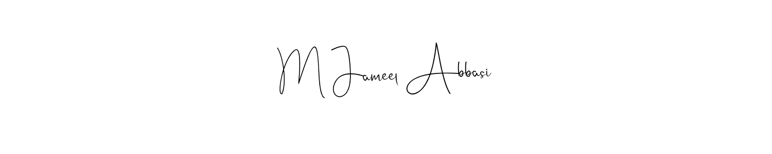 Also we have M Jameel Abbasi name is the best signature style. Create professional handwritten signature collection using Andilay-7BmLP autograph style. M Jameel Abbasi signature style 4 images and pictures png