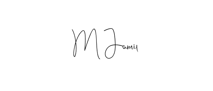 You can use this online signature creator to create a handwritten signature for the name M Jamil. This is the best online autograph maker. M Jamil signature style 4 images and pictures png