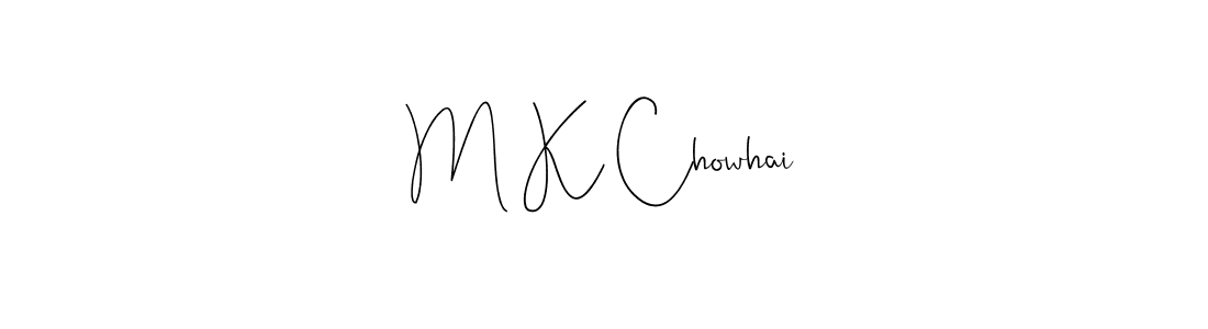 You can use this online signature creator to create a handwritten signature for the name M K Chowhai. This is the best online autograph maker. M K Chowhai signature style 4 images and pictures png