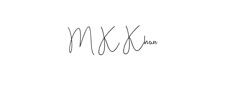 The best way (Andilay-7BmLP) to make a short signature is to pick only two or three words in your name. The name M K Khan include a total of six letters. For converting this name. M K Khan signature style 4 images and pictures png