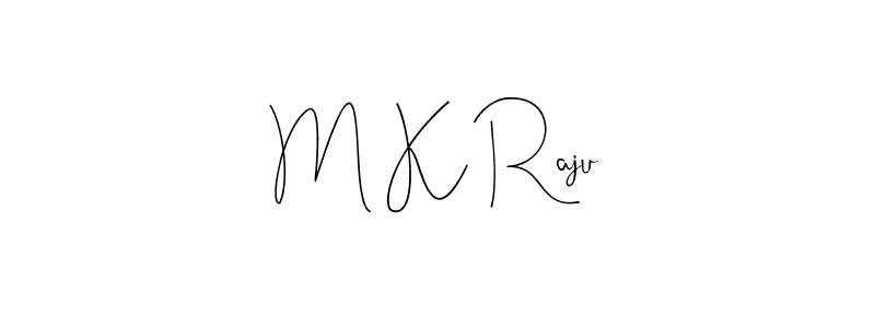Create a beautiful signature design for name M K Raju. With this signature (Andilay-7BmLP) fonts, you can make a handwritten signature for free. M K Raju signature style 4 images and pictures png