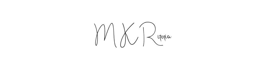 Here are the top 10 professional signature styles for the name M K Ritolia. These are the best autograph styles you can use for your name. M K Ritolia signature style 4 images and pictures png