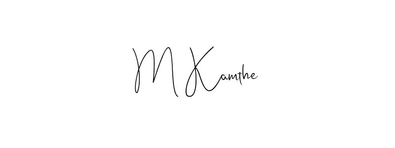 M Kamthe stylish signature style. Best Handwritten Sign (Andilay-7BmLP) for my name. Handwritten Signature Collection Ideas for my name M Kamthe. M Kamthe signature style 4 images and pictures png