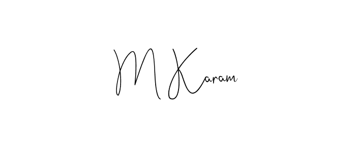 Also You can easily find your signature by using the search form. We will create M Karam name handwritten signature images for you free of cost using Andilay-7BmLP sign style. M Karam signature style 4 images and pictures png