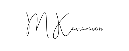 The Andilay-7BmLP font transforms the name M Kaviarasan into an executive sign with sharp precision and distinguished character. M Kaviarasan signature style 4 images and pictures png