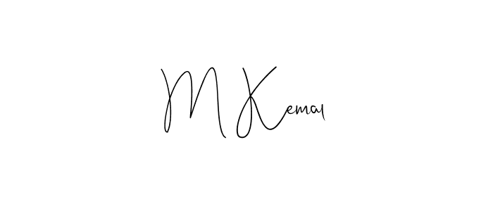 M Kemal stylish signature style. Best Handwritten Sign (Andilay-7BmLP) for my name. Handwritten Signature Collection Ideas for my name M Kemal. M Kemal signature style 4 images and pictures png