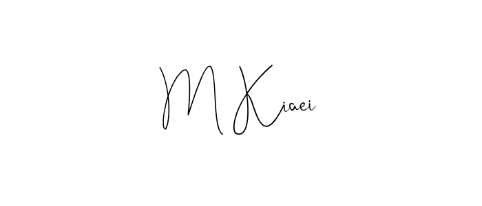 The best way (Andilay-7BmLP) to make a short signature is to pick only two or three words in your name. The name M Kiaei include a total of six letters. For converting this name. M Kiaei signature style 4 images and pictures png