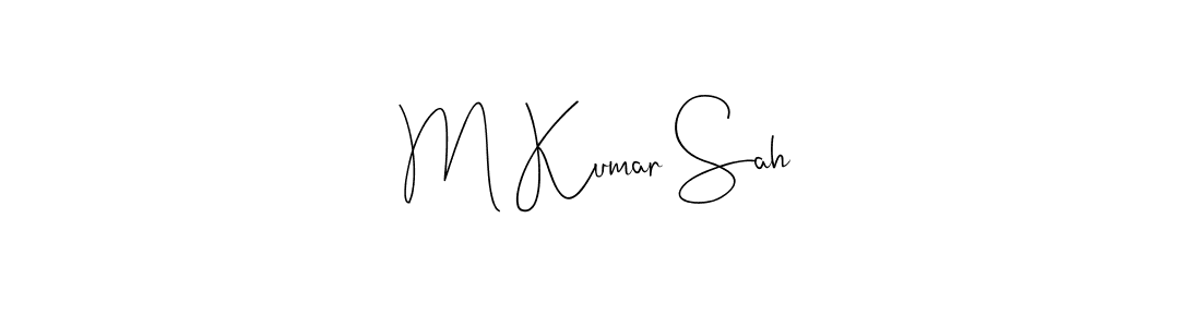 The best way (Andilay-7BmLP) to make a short signature is to pick only two or three words in your name. The name M Kumar Sah include a total of six letters. For converting this name. M Kumar Sah signature style 4 images and pictures png