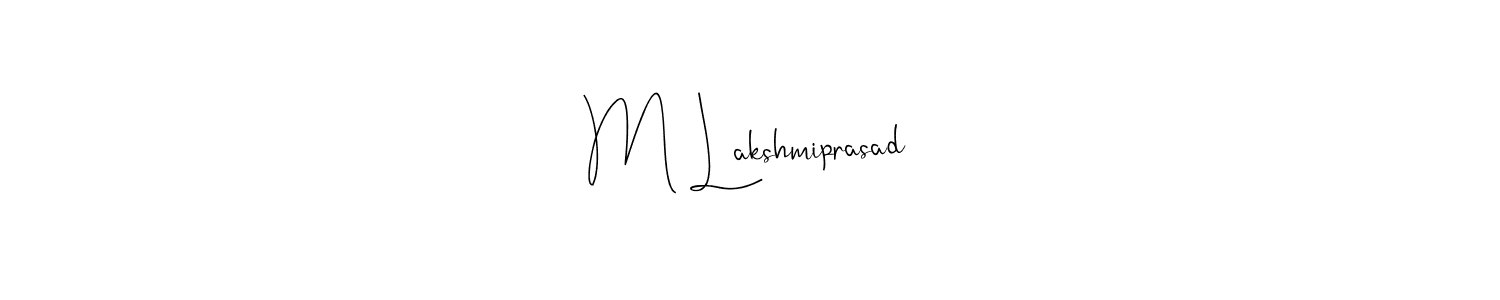 You can use this online signature creator to create a handwritten signature for the name M Lakshmiprasad. This is the best online autograph maker. M Lakshmiprasad signature style 4 images and pictures png