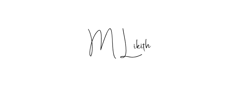 This is the best signature style for the M Likith name. Also you like these signature font (Andilay-7BmLP). Mix name signature. M Likith signature style 4 images and pictures png
