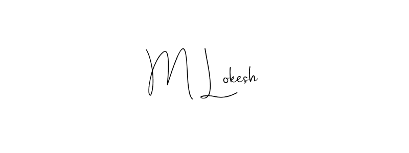 Here are the top 10 professional signature styles for the name M Lokesh. These are the best autograph styles you can use for your name. M Lokesh signature style 4 images and pictures png