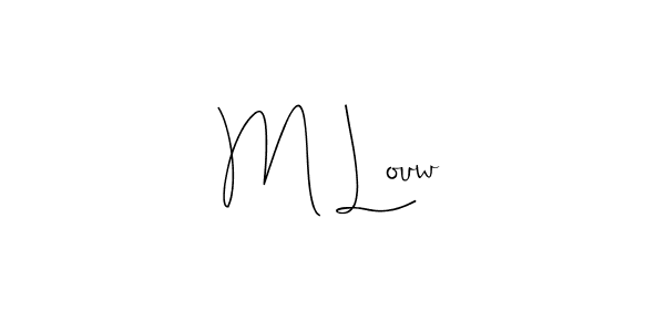 Also You can easily find your signature by using the search form. We will create M Louw name handwritten signature images for you free of cost using Andilay-7BmLP sign style. M Louw signature style 4 images and pictures png