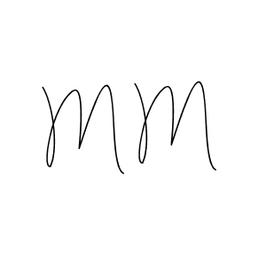 Create a beautiful signature design for name M M. With this signature (Andilay-7BmLP) fonts, you can make a handwritten signature for free. M M signature style 4 images and pictures png