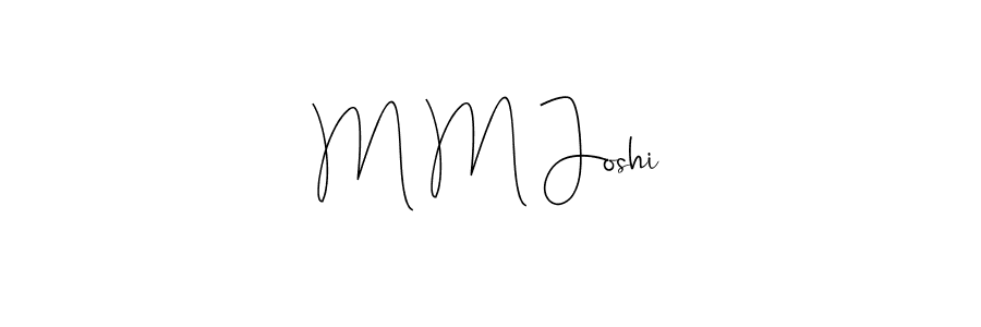 How to make M M Joshi name signature. Use Andilay-7BmLP style for creating short signs online. This is the latest handwritten sign. M M Joshi signature style 4 images and pictures png