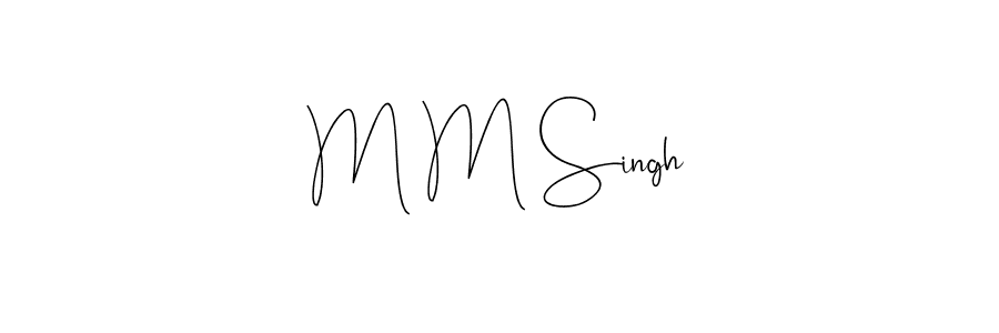 Use a signature maker to create a handwritten signature online. With this signature software, you can design (Andilay-7BmLP) your own signature for name M M Singh. M M Singh signature style 4 images and pictures png