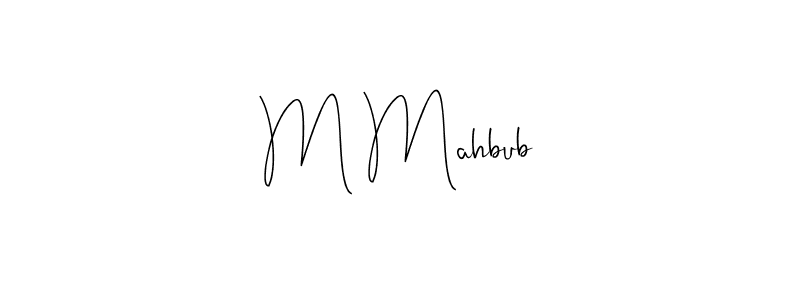 Make a beautiful signature design for name M Mahbub. With this signature (Andilay-7BmLP) style, you can create a handwritten signature for free. M Mahbub signature style 4 images and pictures png