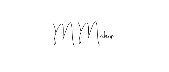The best way (Andilay-7BmLP) to make a short signature is to pick only two or three words in your name. The name M Mahor include a total of six letters. For converting this name. M Mahor signature style 4 images and pictures png