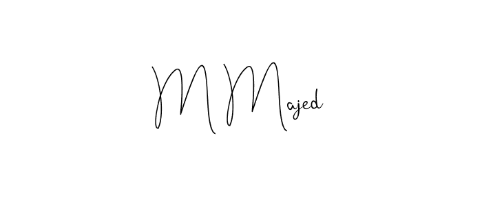 How to make M Majed name signature. Use Andilay-7BmLP style for creating short signs online. This is the latest handwritten sign. M Majed signature style 4 images and pictures png