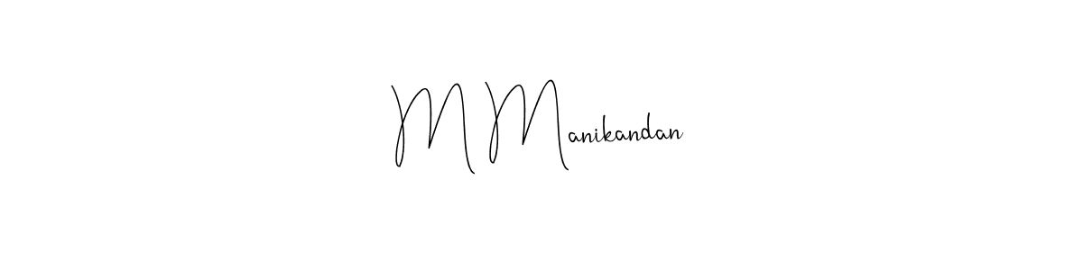 if you are searching for the best signature style for your name M Manikandan. so please give up your signature search. here we have designed multiple signature styles  using Andilay-7BmLP. M Manikandan signature style 4 images and pictures png