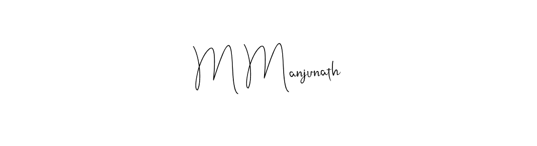 Create a beautiful signature design for name M Manjunath. With this signature (Andilay-7BmLP) fonts, you can make a handwritten signature for free. M Manjunath signature style 4 images and pictures png