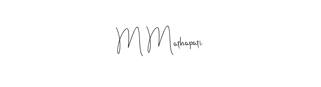 The best way (Andilay-7BmLP) to make a short signature is to pick only two or three words in your name. The name M Mathapati include a total of six letters. For converting this name. M Mathapati signature style 4 images and pictures png