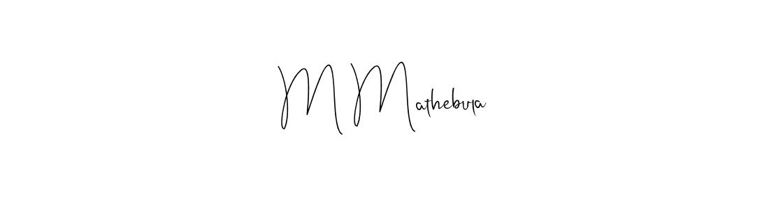 Use a signature maker to create a handwritten signature online. With this signature software, you can design (Andilay-7BmLP) your own signature for name M Mathebula. M Mathebula signature style 4 images and pictures png
