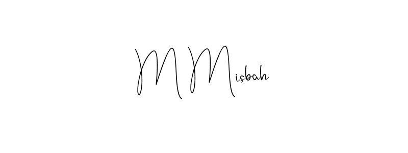 Design your own signature with our free online signature maker. With this signature software, you can create a handwritten (Andilay-7BmLP) signature for name M Misbah. M Misbah signature style 4 images and pictures png
